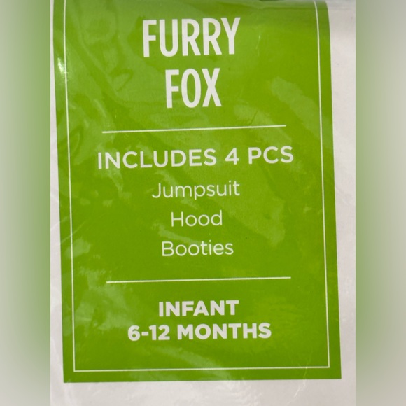 Furry Fox Infant (6-12 Months) 4 Piece Costume New, never been used ! - Picture 2 of 4